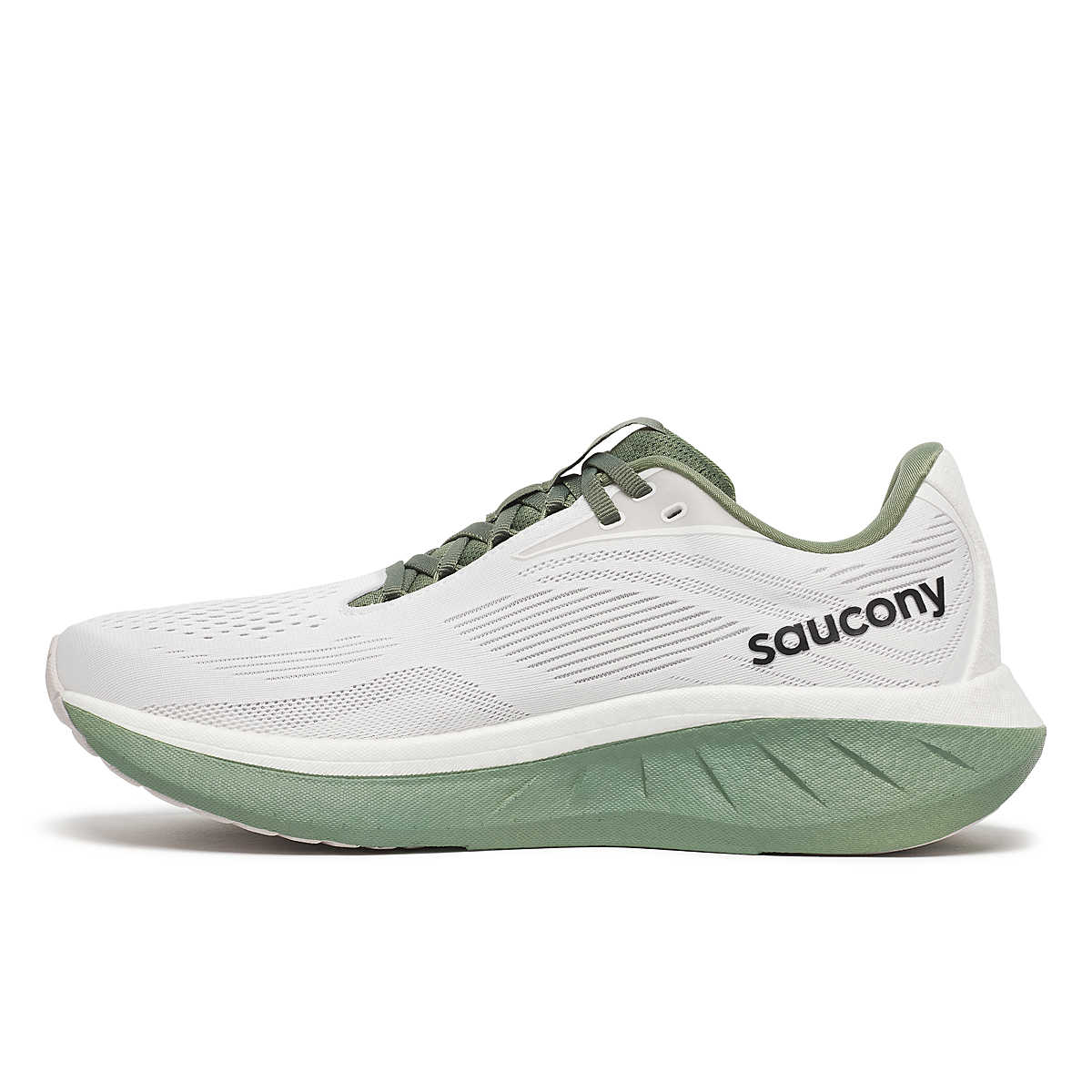 SAUCONY Ride 18 WHITE/OLIVINE